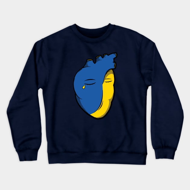 Ukraine's Broken Heart Crewneck Sweatshirt by dkdesigns27